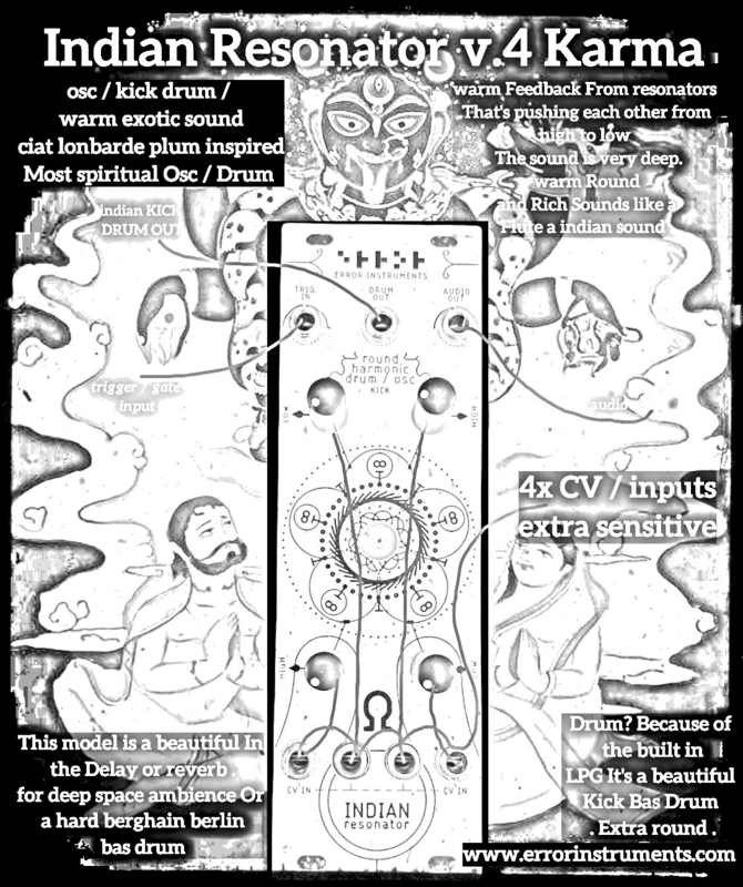 Indian Resonator MK 4 osc / kick drum / ice KARMA | ERROR-MODULAR