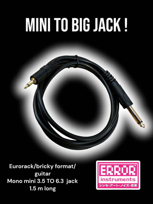 mini to big jack cable 1.5 gold plate