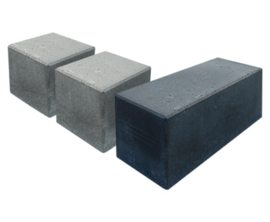 Stapelblok of zitelement | Grijs of zwart | 40x40x100 cm