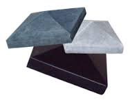 Paalmuts met punt | Zwart beton | 35x35 en 24x35 cm