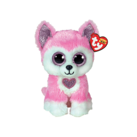 TY BEANIE BOO'S PINK HUNK HUSKY 15CM