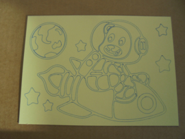 Astronaut op raket