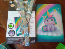 Crystal Art Notebook Unicorn smile