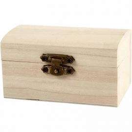 Houten mini schatkistje