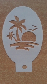 Palmboom en ondergaande zon (kleiner)
