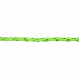 Gevlochten koord, 3 mm, neon groen, 6m