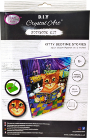 Crystal Art Notebook Kitten Bedtime