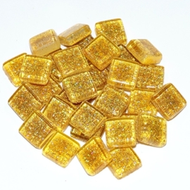 Soft glas Glitter (Vierkant) - Geel (65 gr)