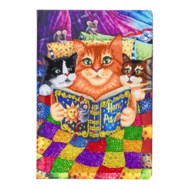 Crystal Art Notebook Kitten Bedtime