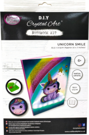 Crystal Art Notebook Unicorn smile