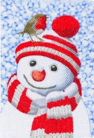 Crystal Art notebook Friendly Snowman