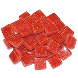 Soft glas Glitter (Vierkant) - Rood (65 gr)