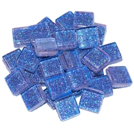 Soft glas Glitter (Vierkant) - Blauw (65 gr)