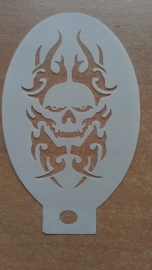 flaming skull