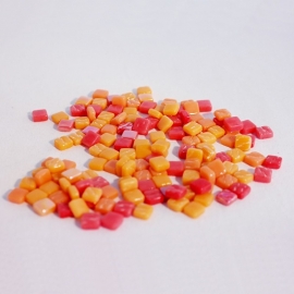 Colourful Squares mix  75 gram - Orange Peel