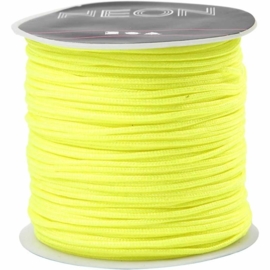 Macramé koord, 1 mm, neon geel, 28 m