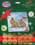 Crystal Art Card Winter bunnies