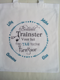 Bedankt Trainster voor het Fan TAS tische turnjaar