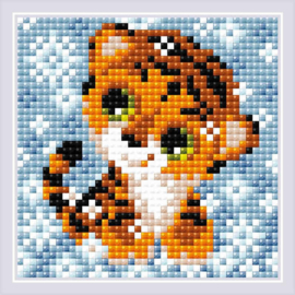 Diamond Mosaic Snow Tiger