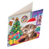 Crystal Art Card Cozy Kitty