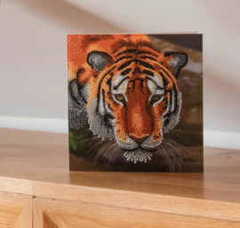 Crystal Art card Tiger