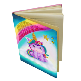 Crystal Art Notebook Unicorn smile