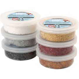 Foam Clay Assortiment 6x14 gram metalic en glitter