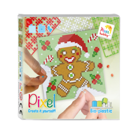 Pixel set kerst gingerbread