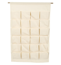 HANGENDE ORGANIZER 60X93 CM NATUREL 24 VAKKEN