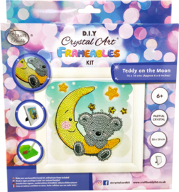 Crystal Art kinder frame  Teddy in the moon