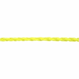 Gevlochten koord, 3 mm, neon geel, 6m