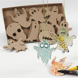 Halloween decoraties afm 3-10 cm, 30 assorti