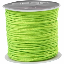 Macramé koord, 1 mm, neon groen, 28 m