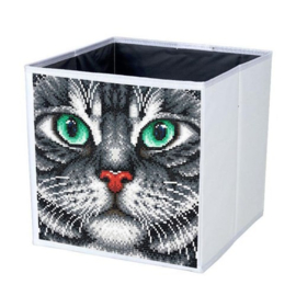 Crystal Art Foldable Storage Box ® Cat (30x30cm/partial)