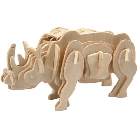 3D Puzzeldier Neushoorn