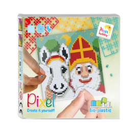 Pixel set sinterklaas met paard