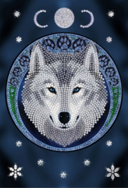 Crystal Art notebook Lunar Wolf