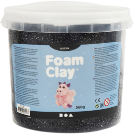 Foam clay glitter zwart 560 gram