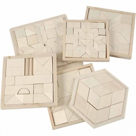 Puzzel afm 13-17,5 cm. 6 stuks