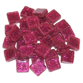 Soft glas Glitter (Vierkant) - Roze (65 gr)