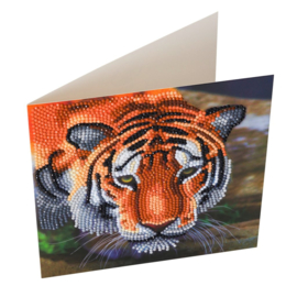 Crystal Art card Tiger