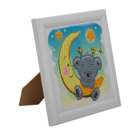 Crystal Art kinder frame  Teddy in the moon