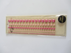 Halve parels, 2-8 mm roze zelfklevend