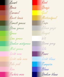 Hydrofiele doek ruffle met naam (diverse kleuren)