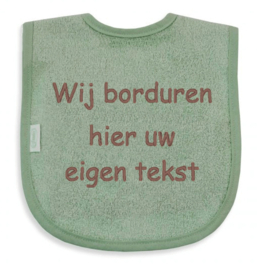 Slabber met eigen tekst (div. kleuren)