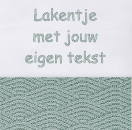 Laken met eigen tekst (diverse kleuren)