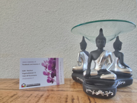 3 Buddha's Brander Zwart/Zilver