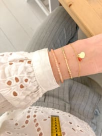 A Heart of Gold | Armband (Initiaal) Hartje - 14kt Gold Filled