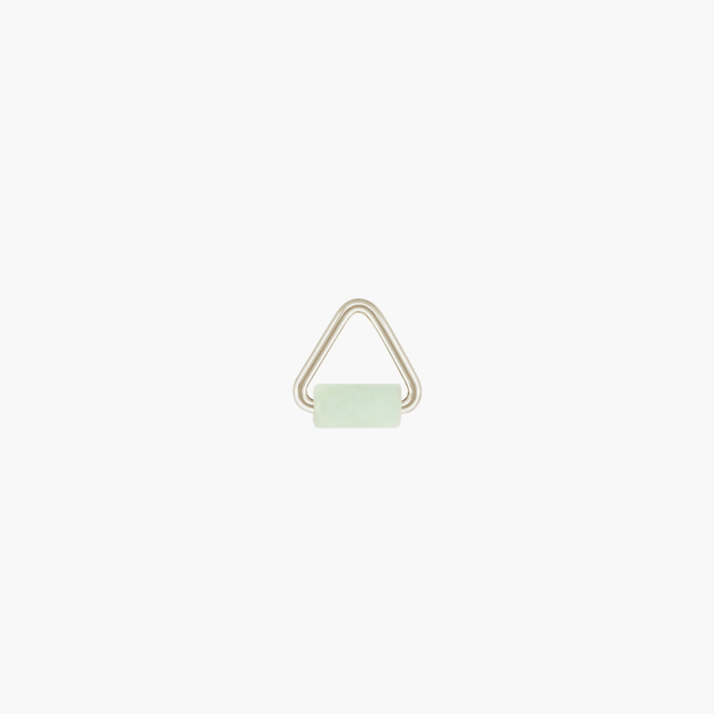 Jade Triangle Oorbel Hanger | 925 Zilver