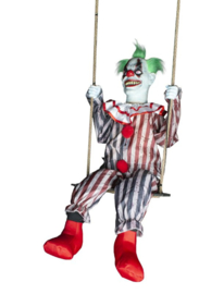 Scary clown schommelende XL Hangdeco